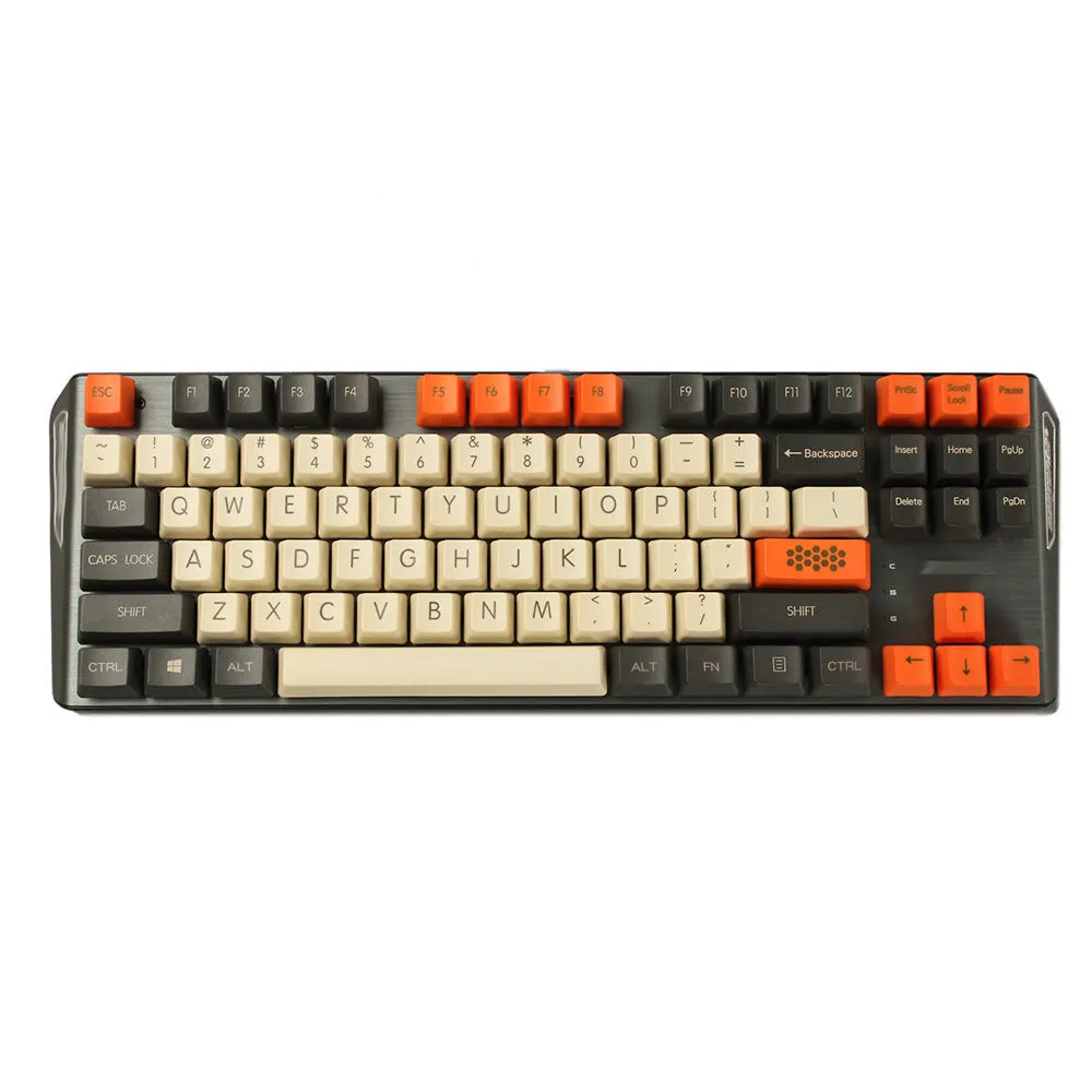 Mechanical keyboard keycap set in large carbon colour matching, 104 keys, wired USB, waterproof