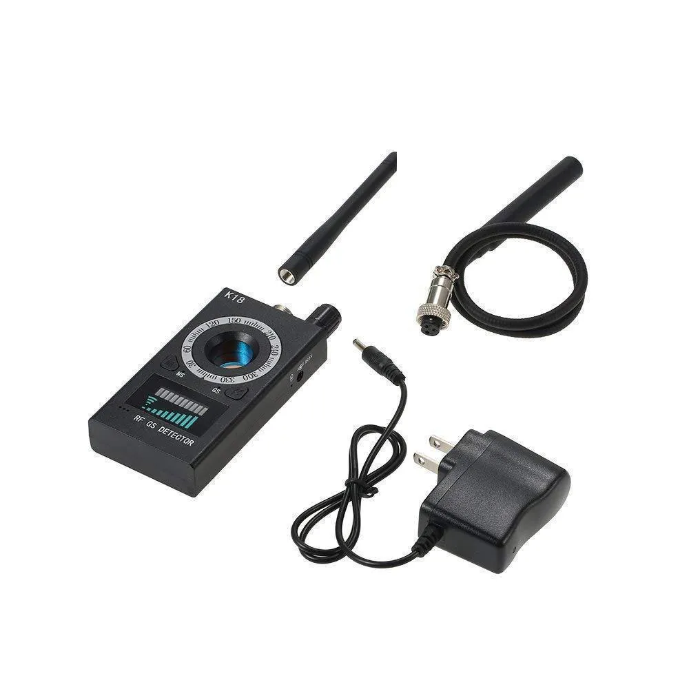 Black ABS metal anti-sneak shooting detector with GPS anti-tracking scanning 1-8000MHz frequencies