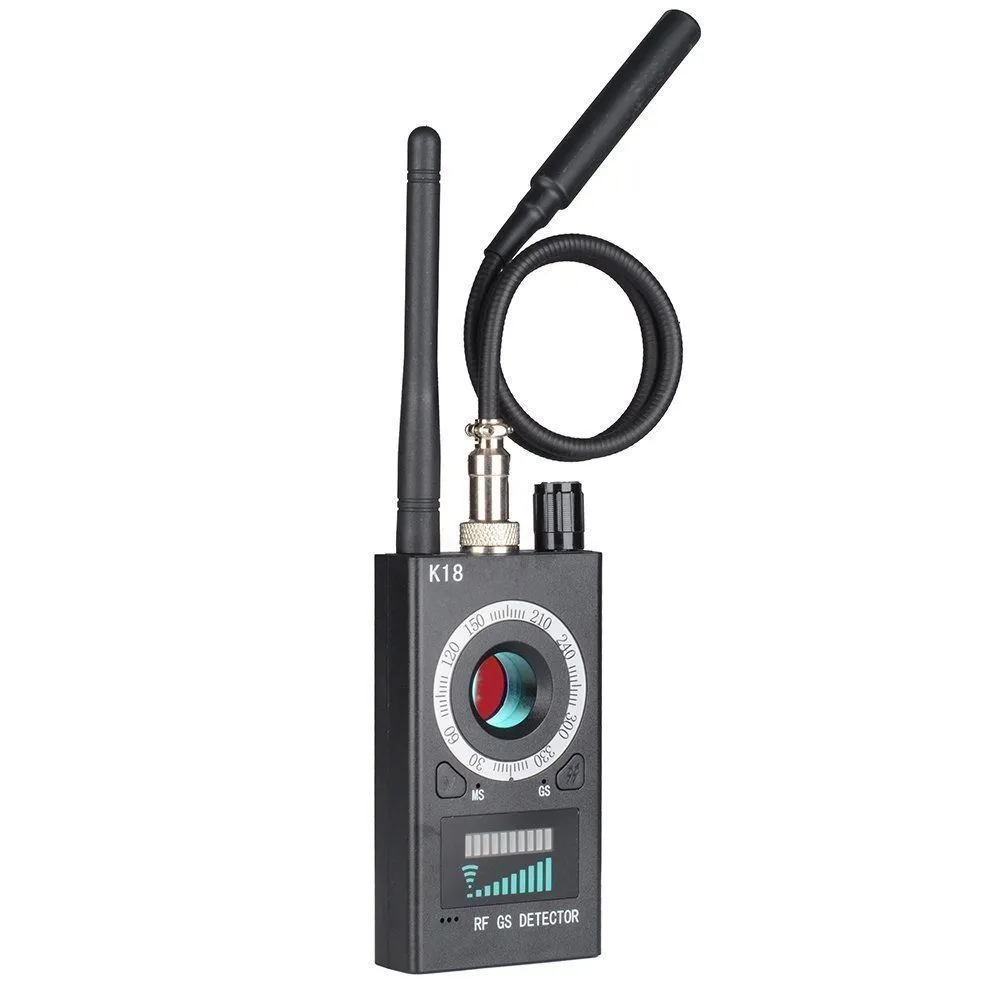 Black ABS metal anti-sneak shooting detector with GPS anti-tracking scanning 1-8000MHz frequencies