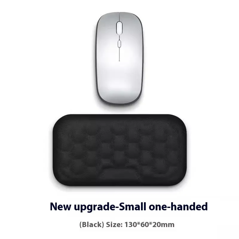 Memory foam mouse wrist pad with silicone base in black cloth cover option