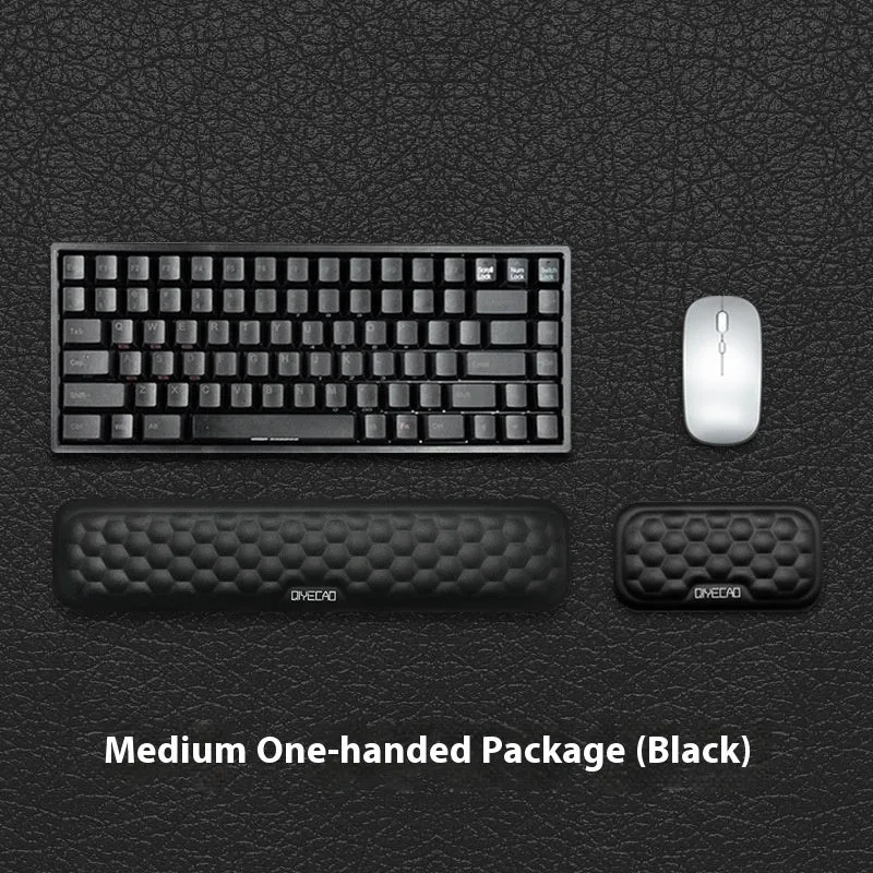 Memory foam mouse wrist pad with silicone base in black cloth cover option