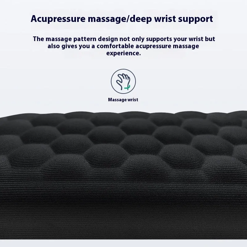 Memory foam mouse wrist pad with silicone base in black cloth cover option