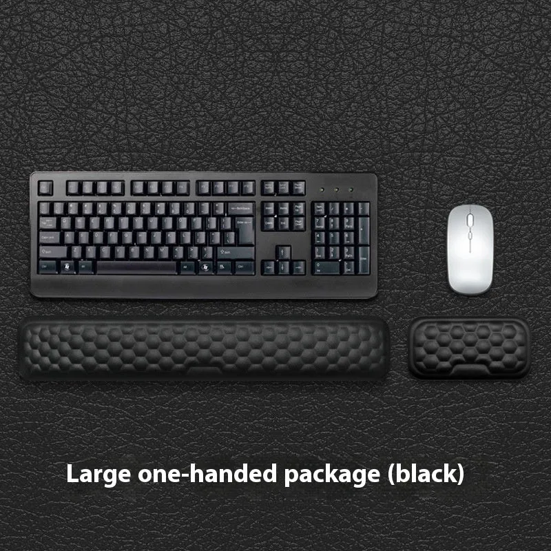 Memory foam mouse wrist pad with silicone base in black cloth cover option