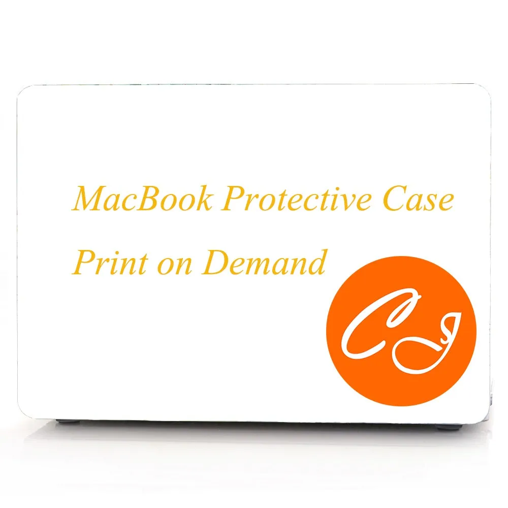 Custom printed transparent plastic protective case for MacBook 2018 Air 13 inch with designable top cover