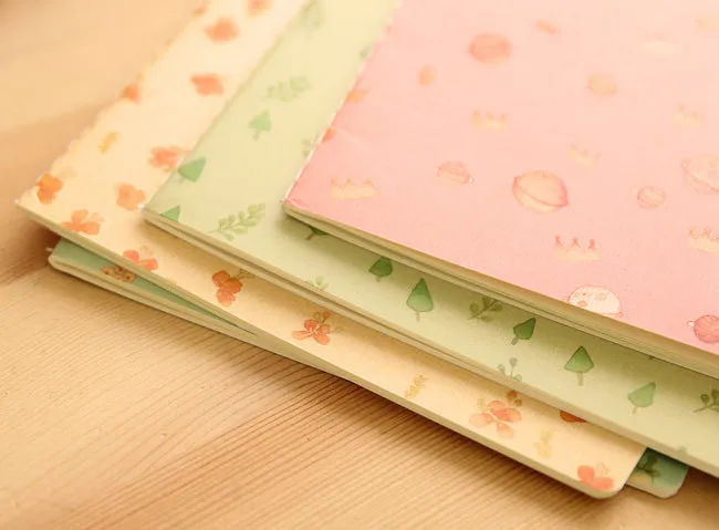 A5 portable notebook 21x14cm with broken flowers cover design for student school supplies