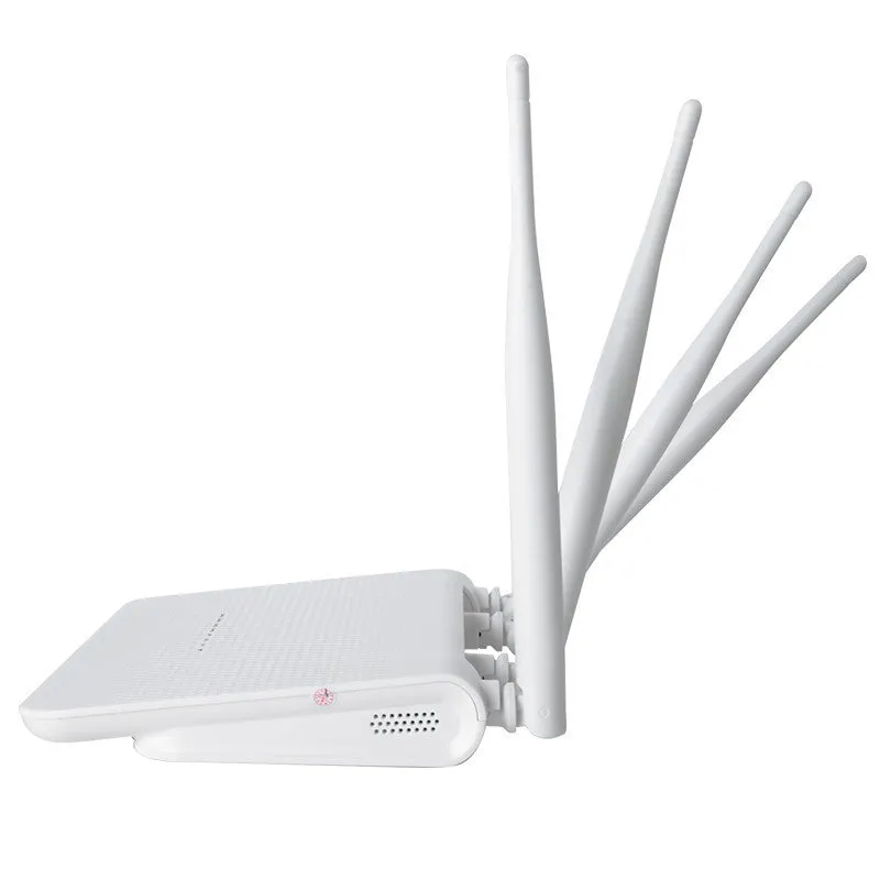 CPE210 4G LTE wireless router in white with EU plug, compact 24.3x14.6x5.5cm
