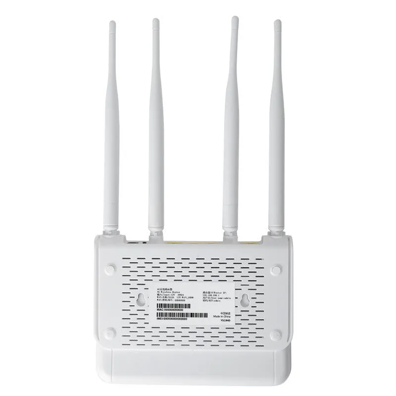 CPE210 4G LTE wireless router in white with EU plug, compact 24.3x14.6x5.5cm
