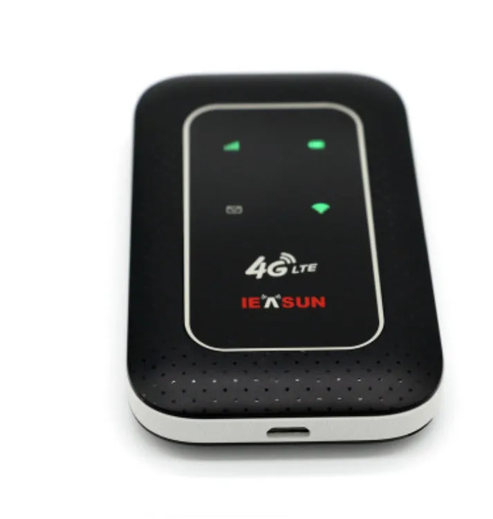 Black portable 4G wifi hotspot router mini wireless 46cm size USB powered