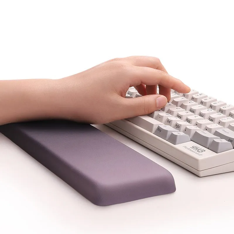 Square cloth mouse pad with silicone gel wrist rest in black, blue, pink or purple patterns