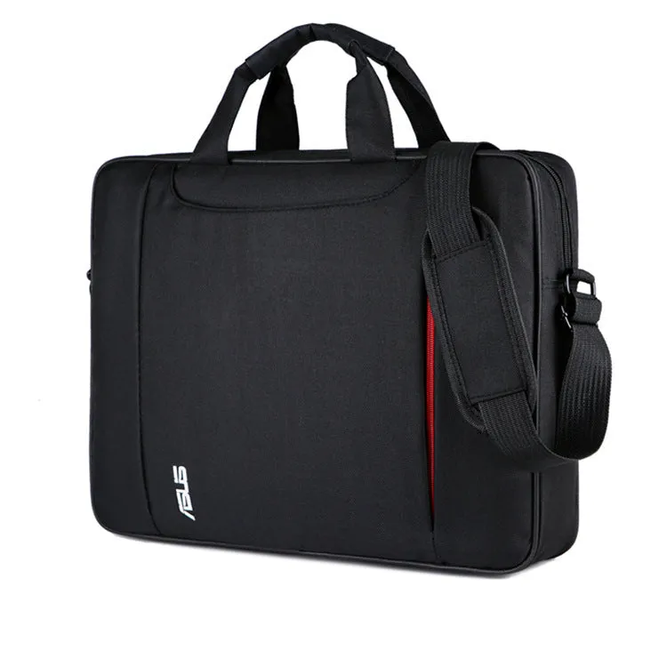 Black polyester diagonal shoulder laptop bag for 15-15.6 inch ASUS laptops