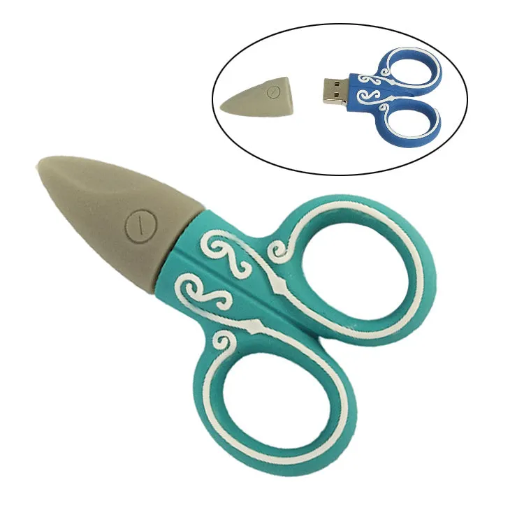 Green silicone USB flash drive with protective cover on insertion end, compact design