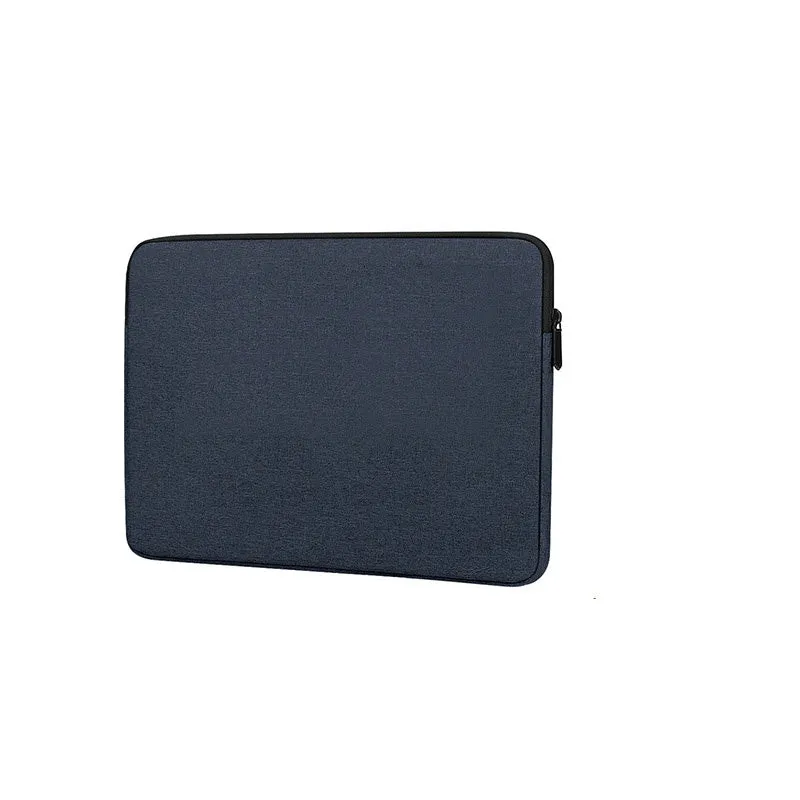 Black ant cloth liner bag for 13 inch iPad or MacBook with zipper closure and fluffy lining