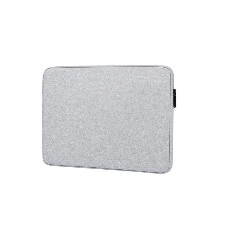 Black ant cloth liner bag for 13 inch iPad or MacBook with zipper closure and fluffy lining