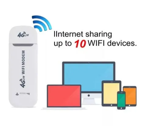 White 4G USB router dongle for desktop notebook and tablet connectivity