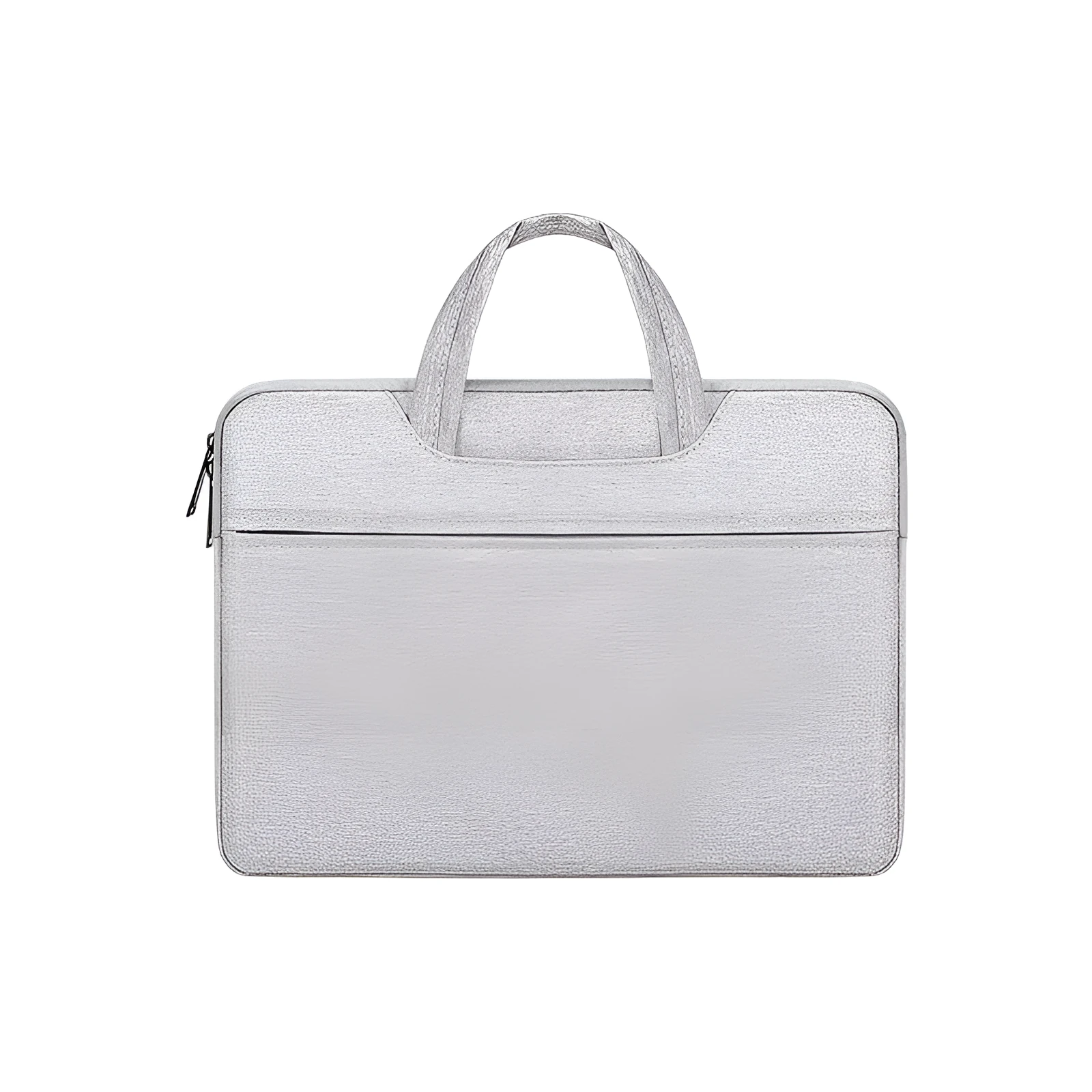 Waterproof laptop bag and liner in dark grey with soft handle and zipper closure for 15.6 inch notebook