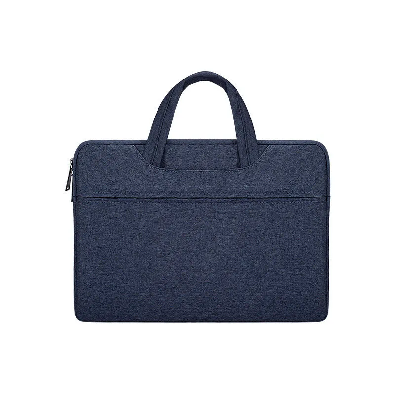 Waterproof laptop bag and liner in dark grey with soft handle and zipper closure for 15.6 inch notebook