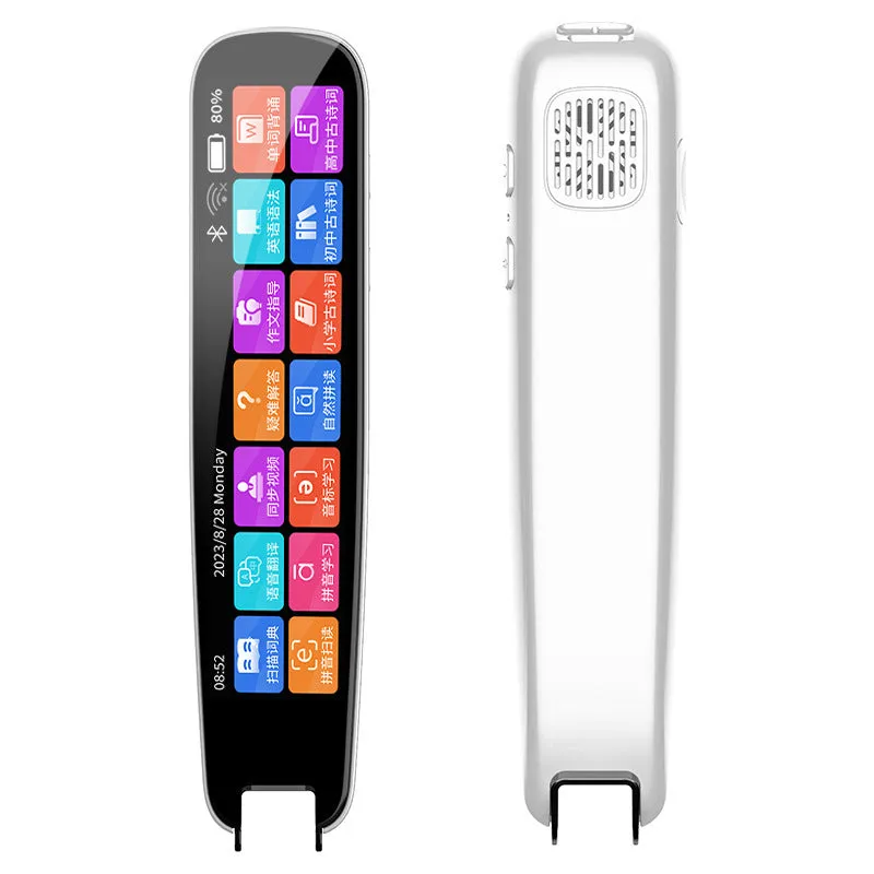 Universal offline scan translation dictionary pen with ABS construction in dark gray or white colour options