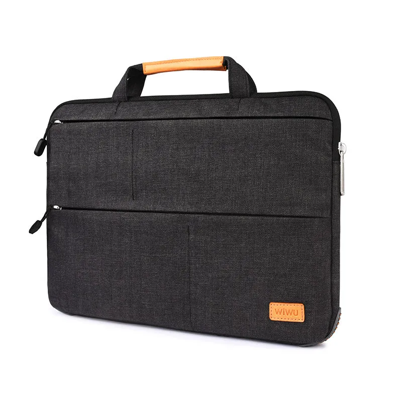 Microsoft Surface Pro 4 protective sleeve in grey 600D nylon with front pocket and fluffy interior