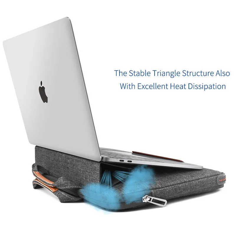 Microsoft Surface Pro 4 protective sleeve in grey 600D nylon with front pocket and fluffy interior