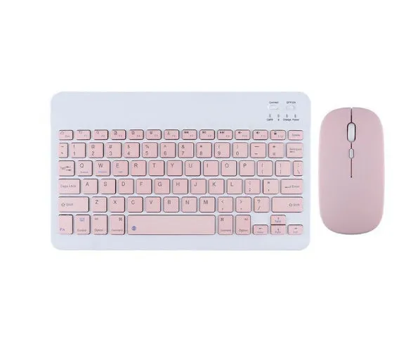 Bluetooth wireless keyboard for tablets and PCs with rechargeable battery in multiple colour options