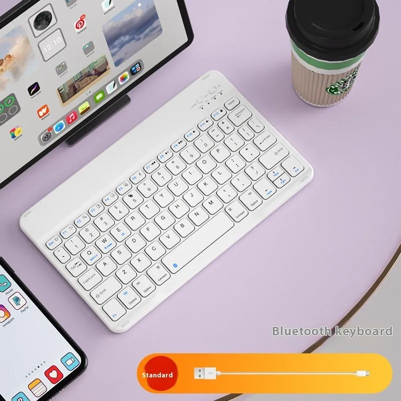 Bluetooth wireless keyboard for tablets and PCs with rechargeable battery in multiple colour options