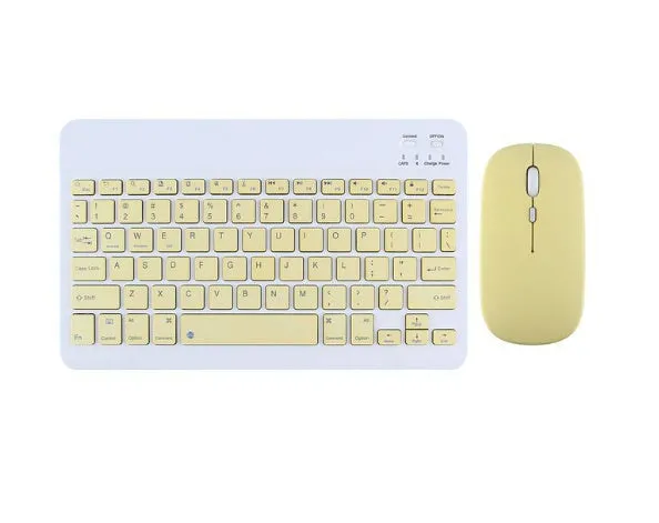 Bluetooth wireless keyboard for tablets and PCs with rechargeable battery in multiple colour options