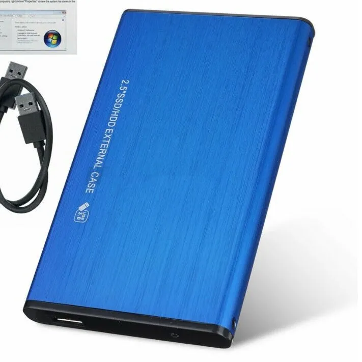 2.5 inch SATA to USB 3.0 hard drive enclosure in black aluminium finish