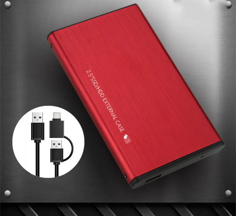 2.5 inch SATA to USB 3.0 hard drive enclosure in black aluminium finish