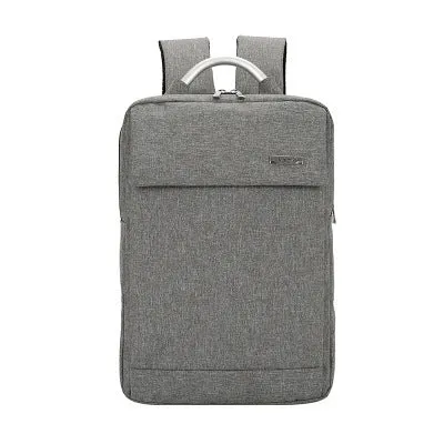 Double shoulder nylon laptop backpack for 15 inch notebook in black colour