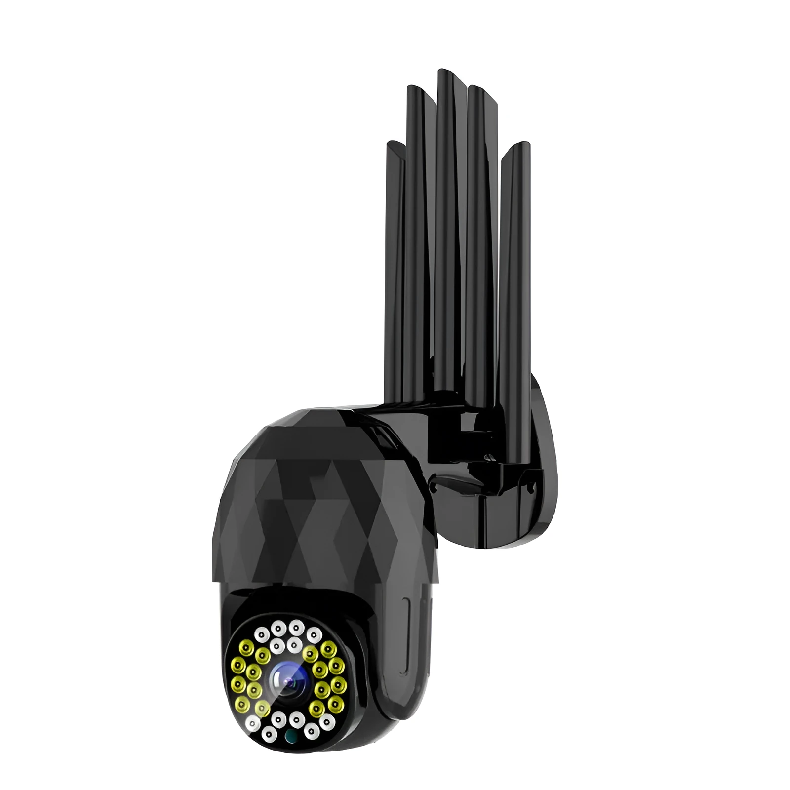 Wireless smart home HD monitor network camera, 2MP 1080P, 28 LED lights, black ABS spherical design