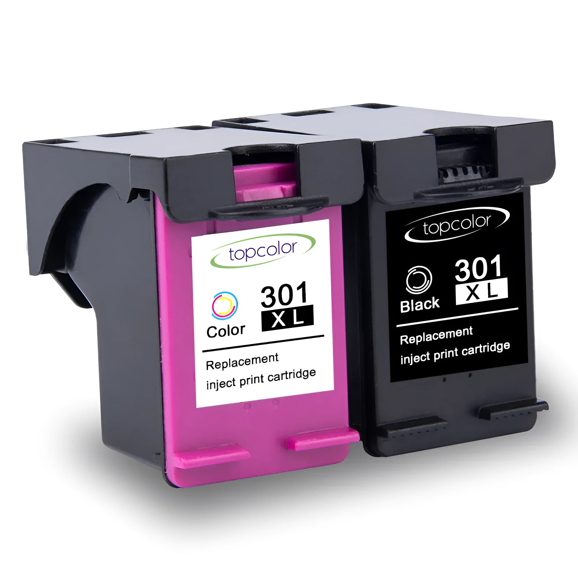 Topcolor 301XL replacement ink cartridge for HP 301, black and colour options, 15ml 17ml