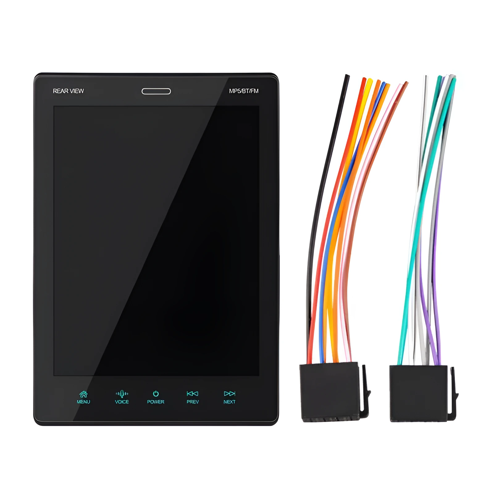 9.5 inch vertical screen black car MP4 player with remote control for USB TF card video playback