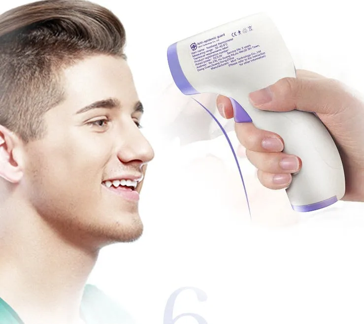 Non-contact infrared temperature measuring gun model HTD883A with digital display and trigger button