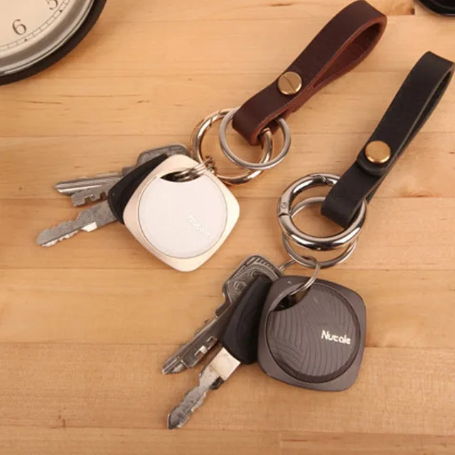 Bluetooth tracker key finder 40x40x7.9mm aluminium alloy polycarbonate black or champagne