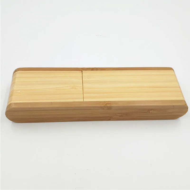 Bamboo signature pen set with ballpoint pen and pen case in true colour