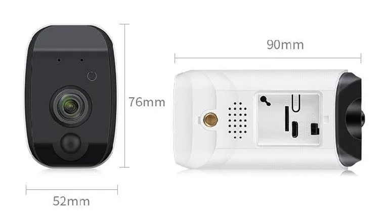 Solar powered wireless surveillance camera with PIR motion detection and 1080P HD resolution