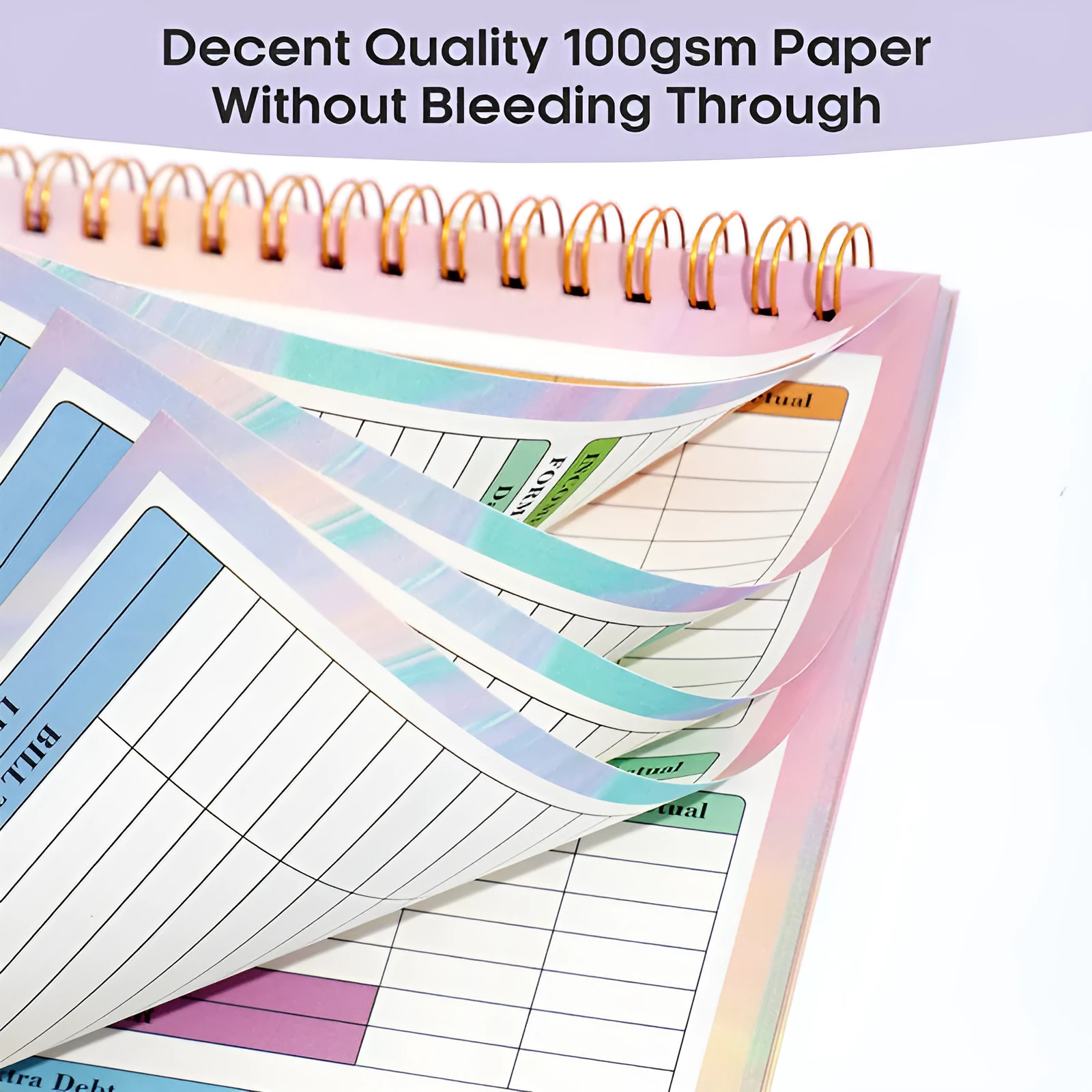 B5 budget tally notebook with spiral binding for income expenditure tracking