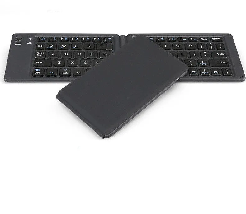 Aerospace folding Bluetooth keyboard with 64 keys and USB charging cable
