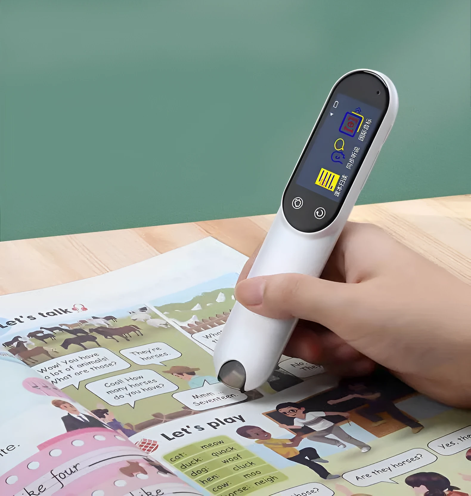Three-generation WiFi smart scanning pen in pearl white with 16GB storage for textbook translation and scanning