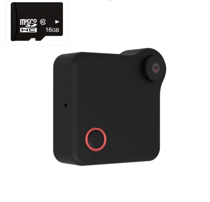 C1 CookyCam mini wearable body camera with clip and magnetic mount in black, 32g, 720p HD