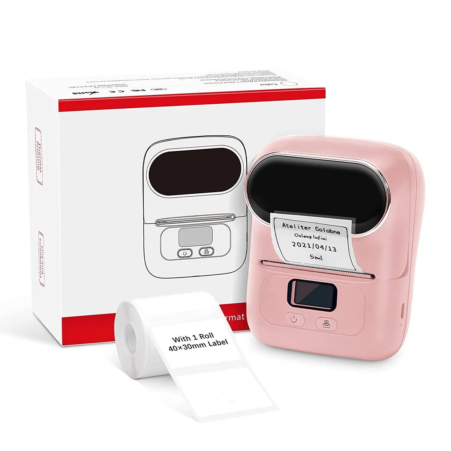 New handheld bar code printer in white plastic with Bluetooth and USB port
