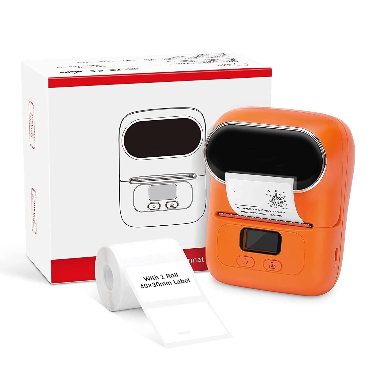 New handheld bar code printer in white plastic with Bluetooth and USB port
