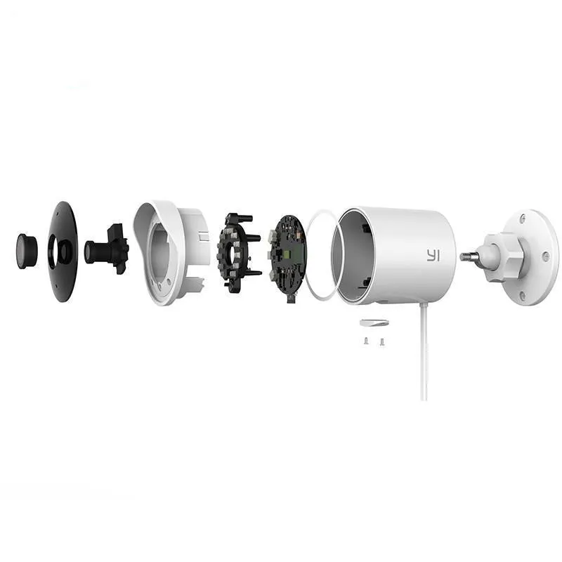 White plastic wireless dome camera with 1080P resolution and 15-metre infrared night vision for outdoor home security