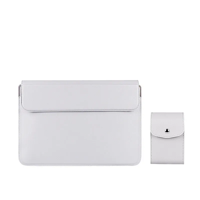Laptop protective holster bracket inner bag leather texture PU in Black for 13.3 inch laptop simple style