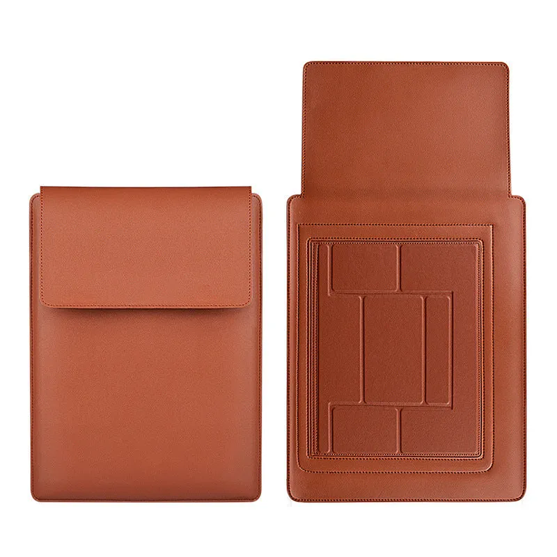 Laptop protective holster bracket inner bag leather texture PU in Black for 13.3 inch laptop simple style