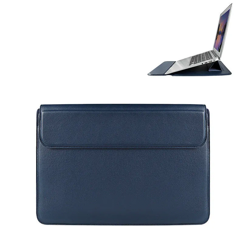 Laptop protective holster bracket inner bag leather texture PU in Black for 13.3 inch laptop simple style