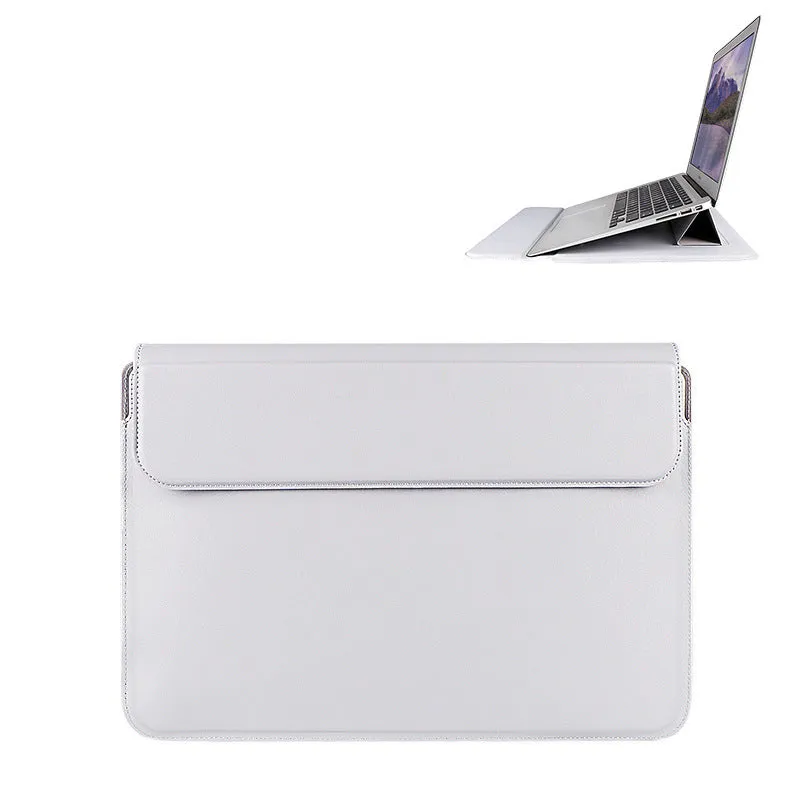 Laptop protective holster bracket inner bag leather texture PU in Black for 13.3 inch laptop simple style