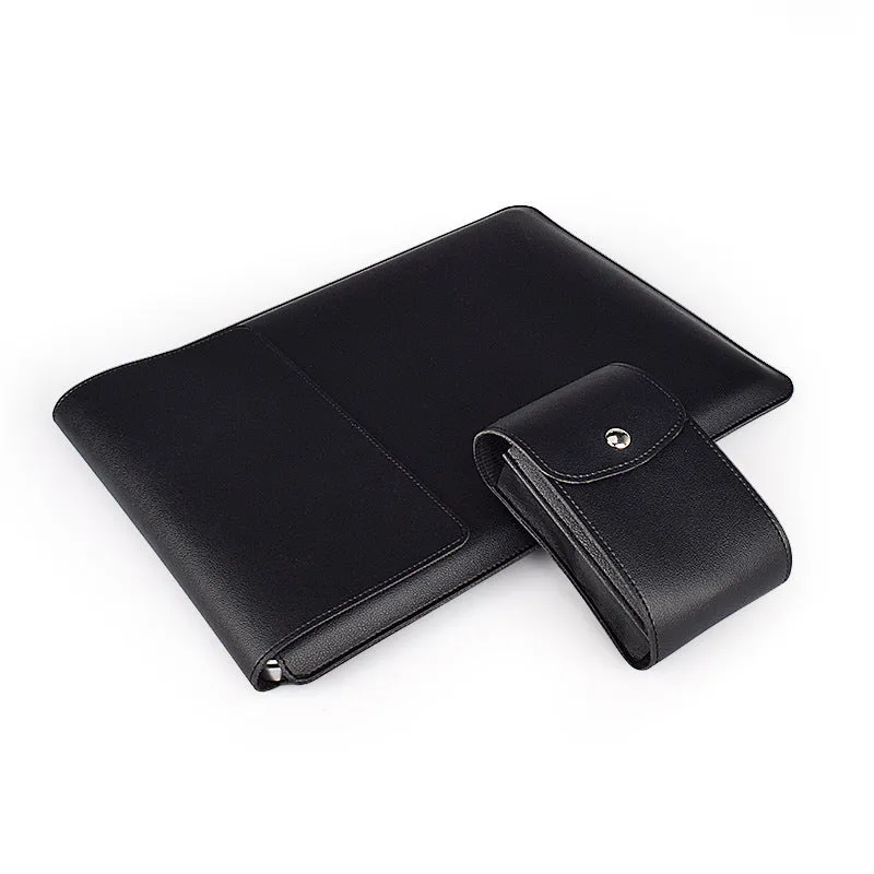 Laptop protective holster bracket inner bag leather texture PU in Black for 13.3 inch laptop simple style