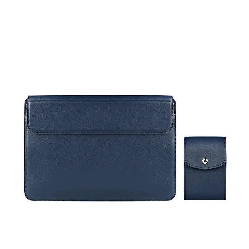 Laptop protective holster bracket inner bag leather texture PU in Black for 13.3 inch laptop simple style