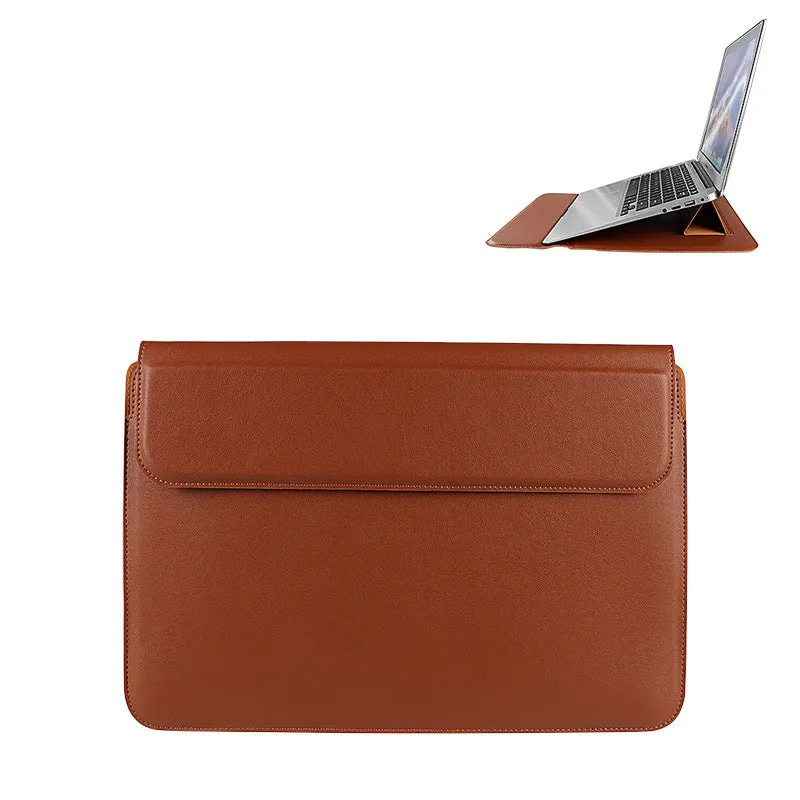 Laptop protective holster bracket inner bag leather texture PU in Black for 13.3 inch laptop simple style